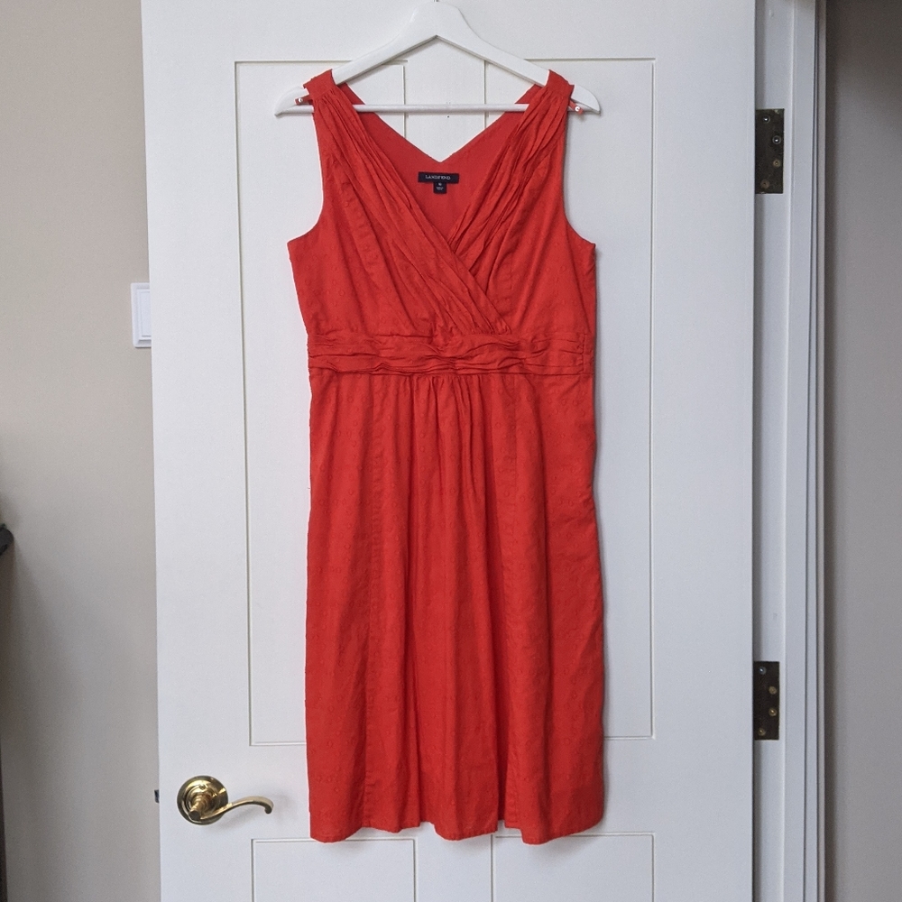 Sz10 Lands' End Orange Dress
